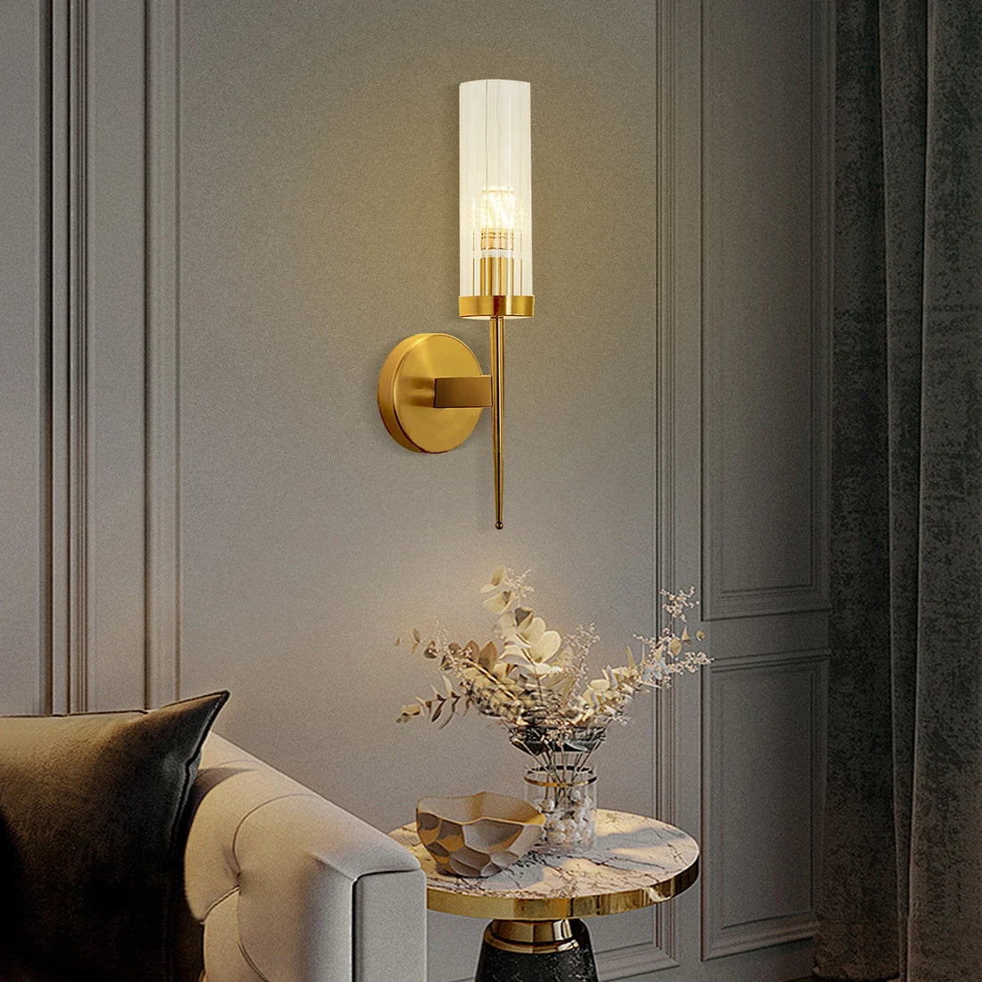 Modern Wall Lamp for Indoor Lighting – Ideal for Entrances, Foyers, Corridors, and Staircases, E26 Bulbs Not Included