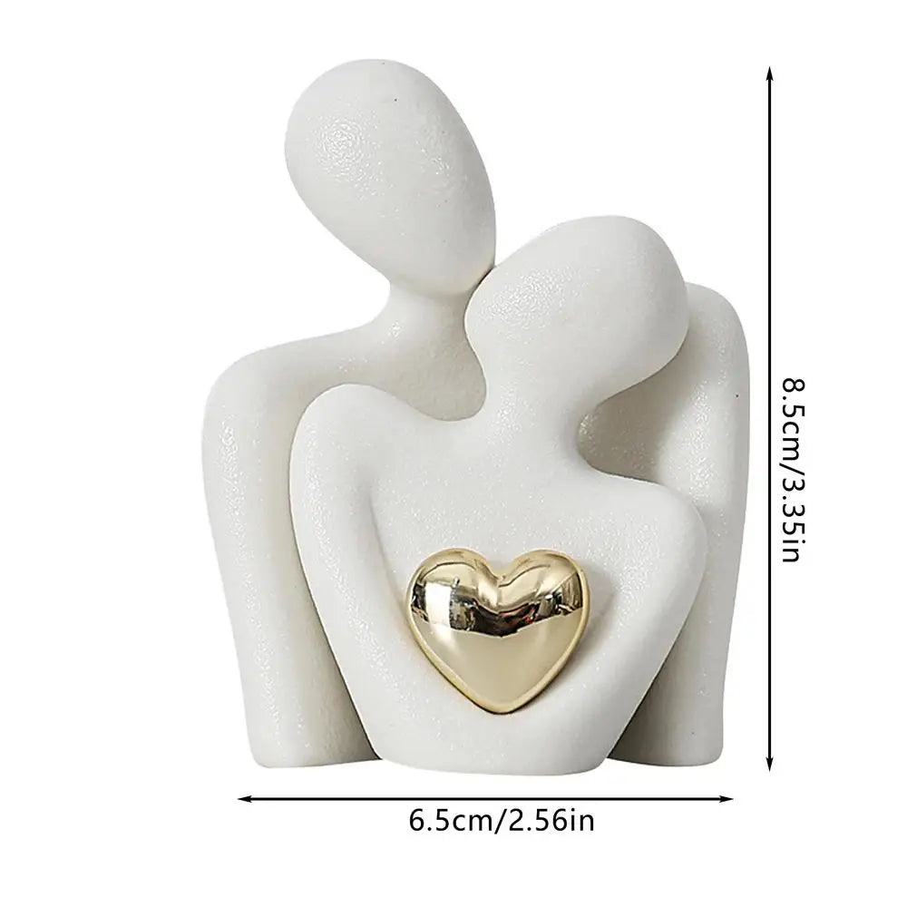 Nordic Abstract Couple Statue - Modern Ceramic Home Decoration