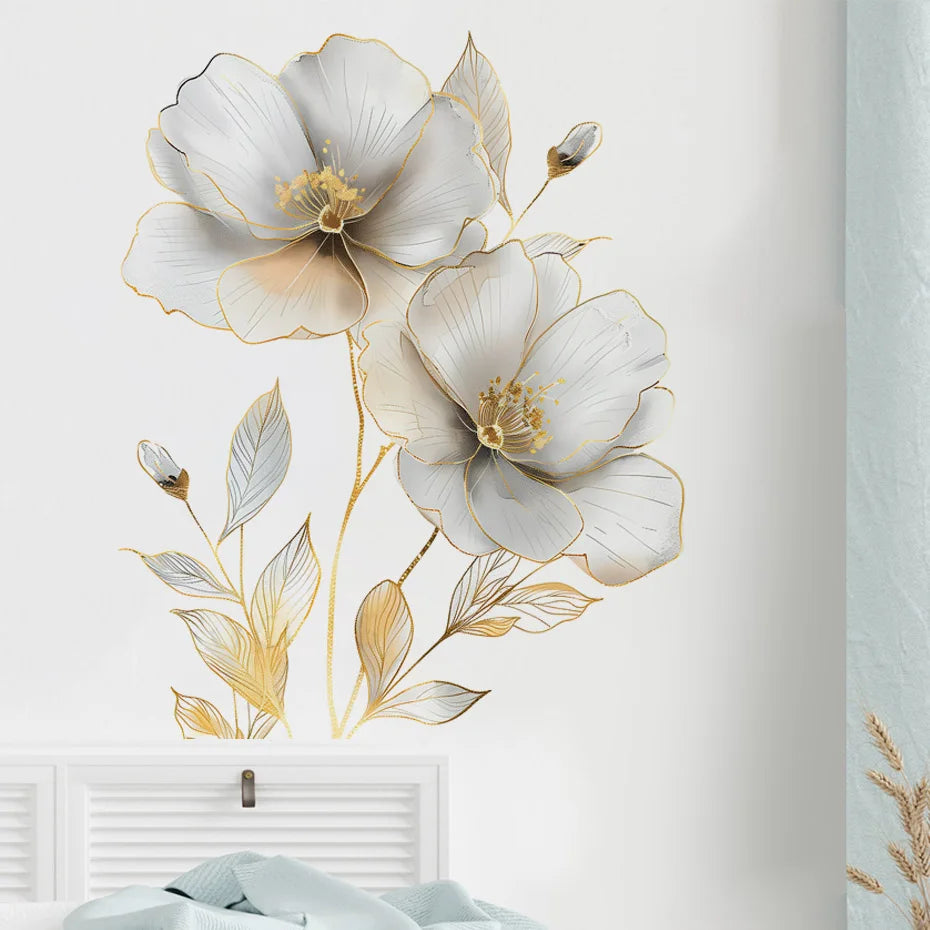 Beautiful Flower Wall Sticker for Living Room & Bedroom Decor