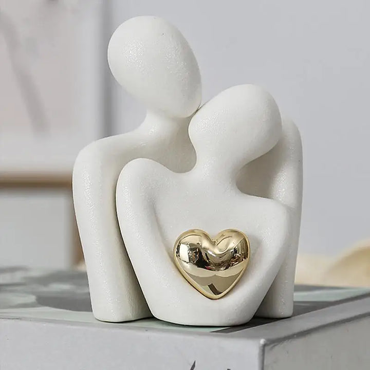 Nordic Abstract Couple Statue - Modern Ceramic Home Decoration