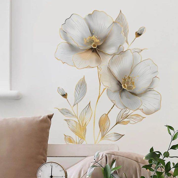 Beautiful Flower Wall Sticker for Living Room & Bedroom Decor