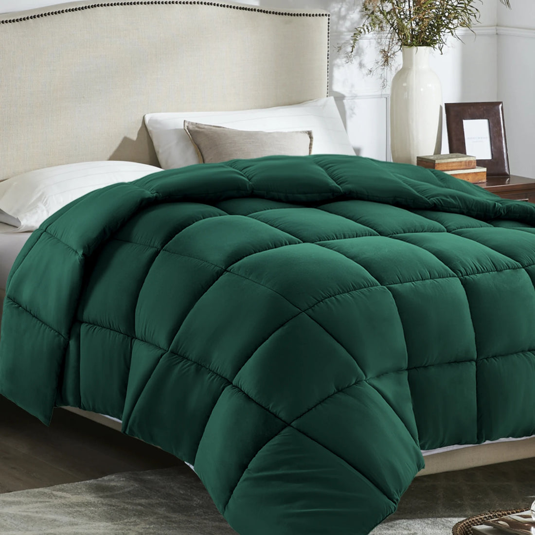 All-Season Down Alternative Bedding Comforter Duvet Insert - Machine Washable Winter Warm