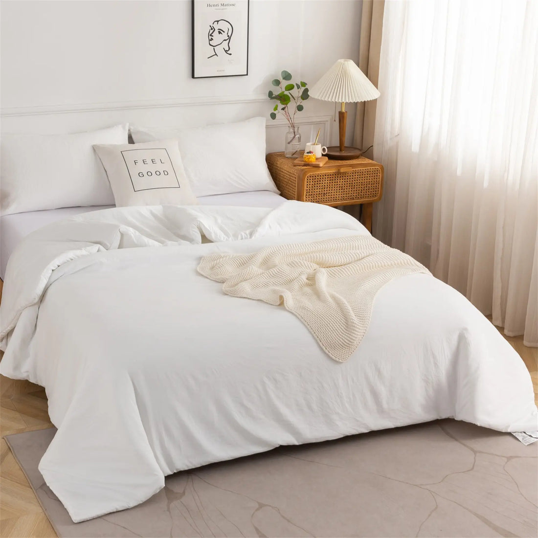 Soft Reversible Washable Bedding Comforter Set – Luxury Fluffy Microfiber for All Seasons