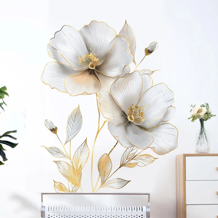 Beautiful Flower Wall Sticker for Living Room & Bedroom Decor