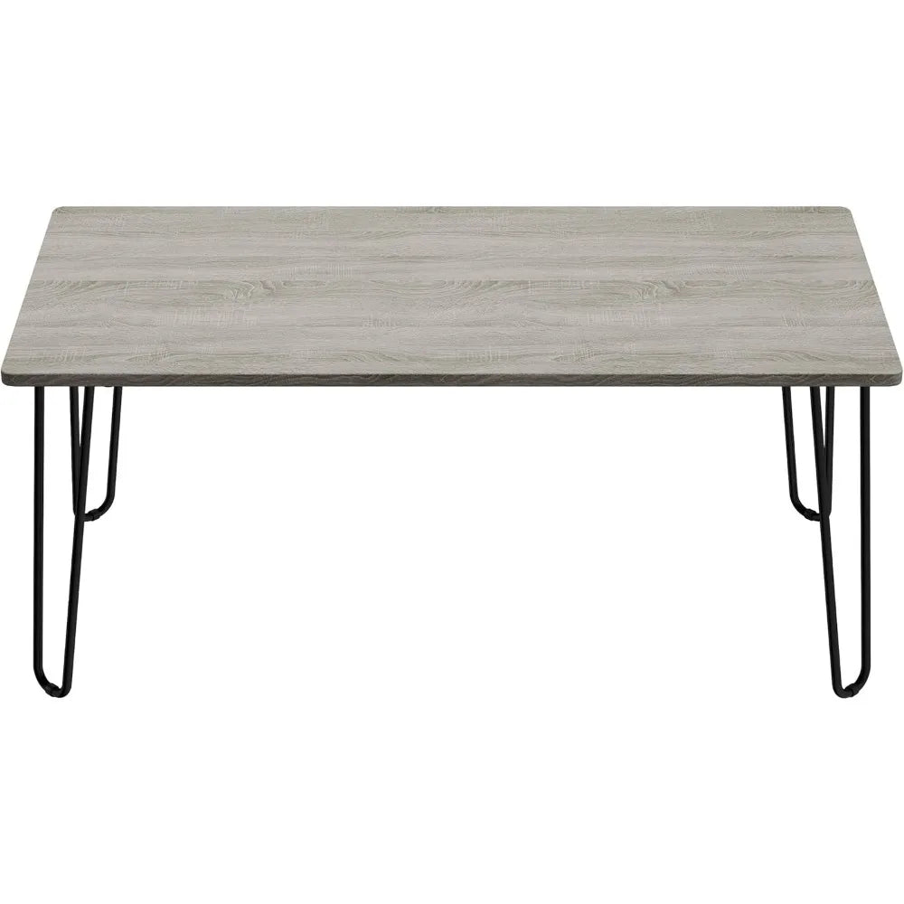 Coffee Table with Hairpin Legs - Modern Industrial Style