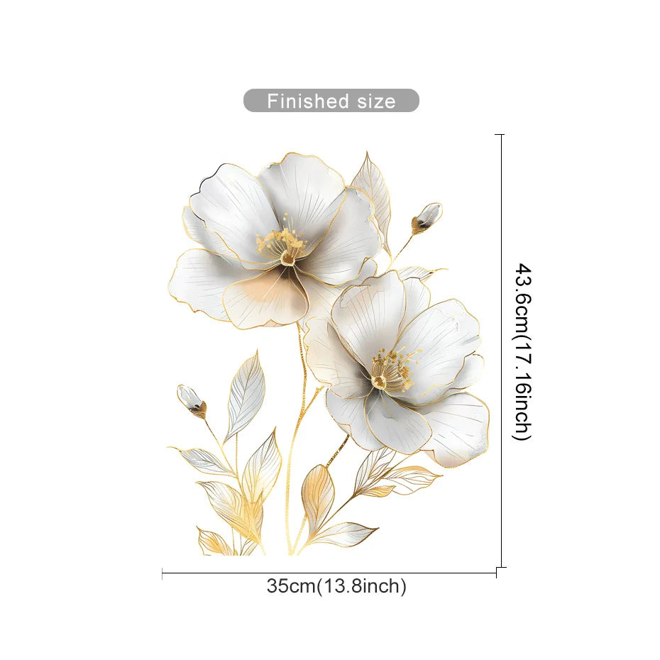 Beautiful Flower Wall Sticker for Living Room & Bedroom Decor