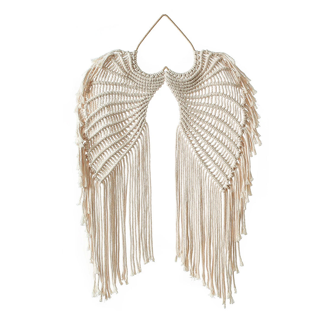 Angel Wing Hanging Tapestry with Tassels – Macrame Cotton Wall Decor