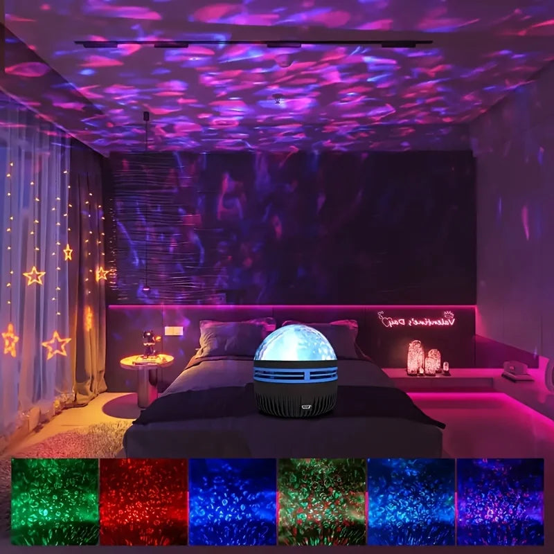 LED Starry Galaxy Projector Light with RGB Smart Remote Control for Home & Bedroom Decor